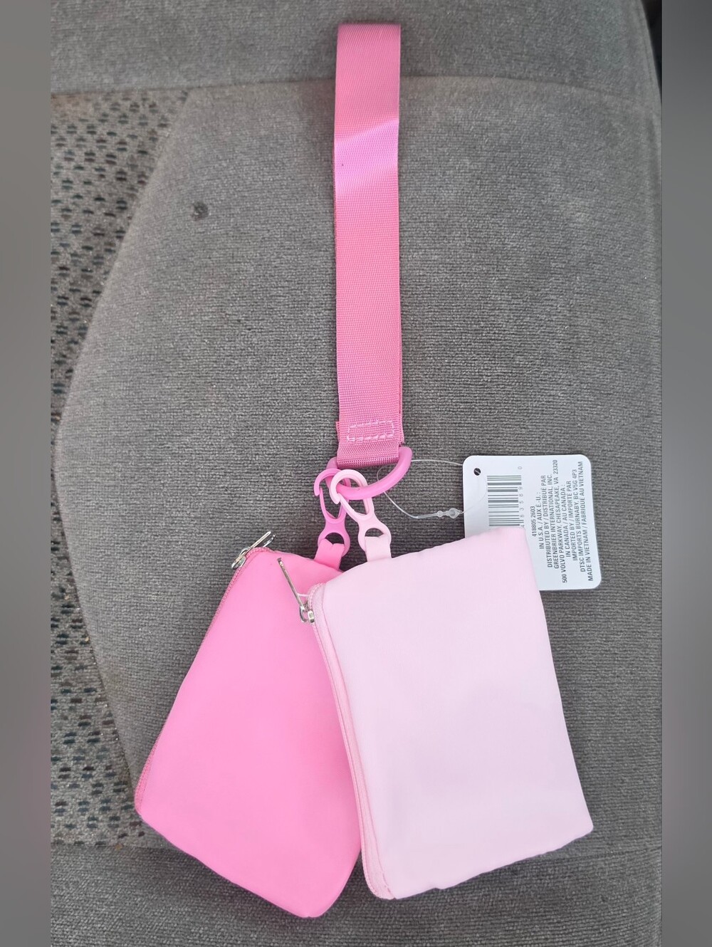 Pink Dual Pouch Wristlet NWT